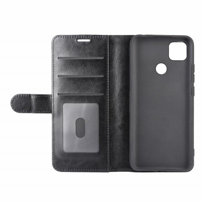 Bild 5,  Xiaomi Redmi 9C Fodral Crazy Horse Svart - Teknikhallen.se