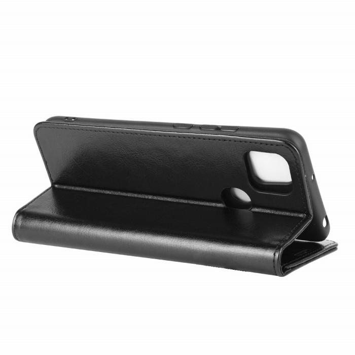 Bild 6,  Xiaomi Redmi 9C Fodral Crazy Horse Svart - Teknikhallen.se