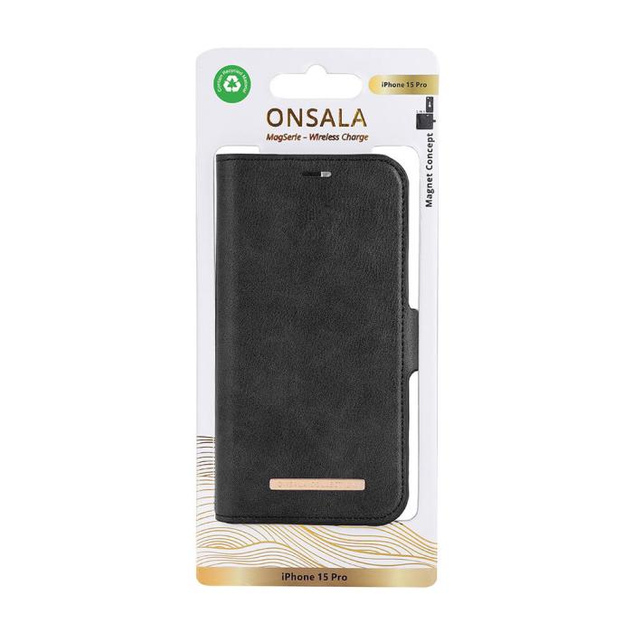 Bild 2, Onsala ONSALA iPhone 15 Pro Fodral ECO 2in1 MagSafe Svart - Teknikhallen.se