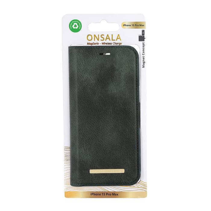 Bild 2, Onsala ONSALA iPhone 15 Pro Max Fodral ECO 2in1 MagSafe Grön - Teknikhallen.se