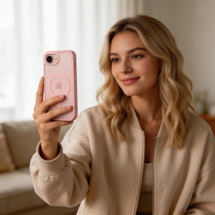 Bild 6, Tech-Protect Tech-Protect iPhone 17e / 16e Skal MagSafe BasicMag Matte Soft Pink - Teknikhallen.se