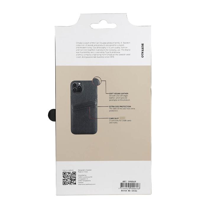 Bild 4, Buffalo Buffalo iPhone 14 Plus Skal Läder Med 2 Kortfack Svart - Teknikhallen.se