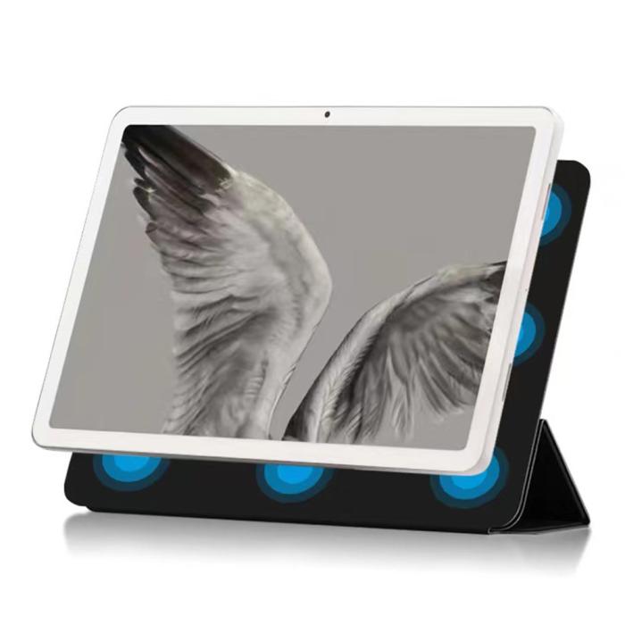 Bild 2,  Google Pixel Tablet Fodral 2in1 Magnet Tri-Fold Svart - Teknikhallen.se