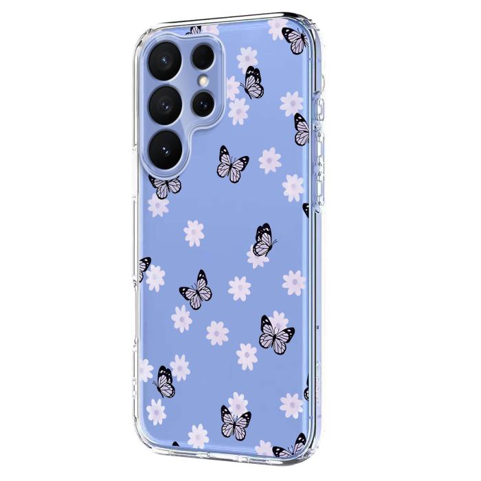 Bild 2,  Samsung Galaxy S26 Ultra Skal Med Tryck Fjärilar / Blommor - Teknikhallen.se