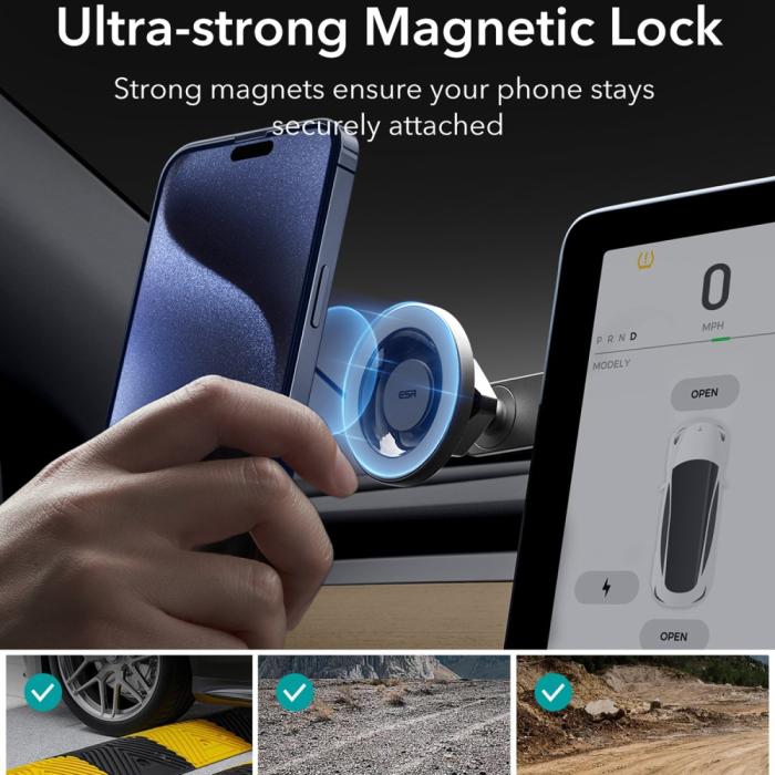 Bild 6, ESR ESR MagSafe Mobilhållare För Skärmar / Instrumentbräda Svart - Teknikhallen.se