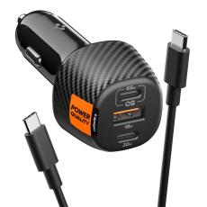 Spigen Spigen 113W USB-C / USB-A Billaddare Essential Svart - Teknikhallen.se