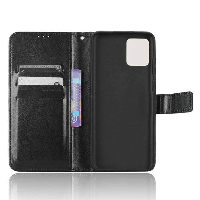 Bild 4,  Motorola Moto G32 Fodral Crazy Horse Läder Svart - Teknikhallen.se