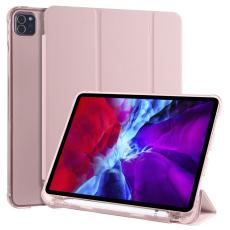 iPad Pro 12.9 Fodral Tri-Fold Pennh&aring;llare Ros&eacute;guld - Teknikhallen.se