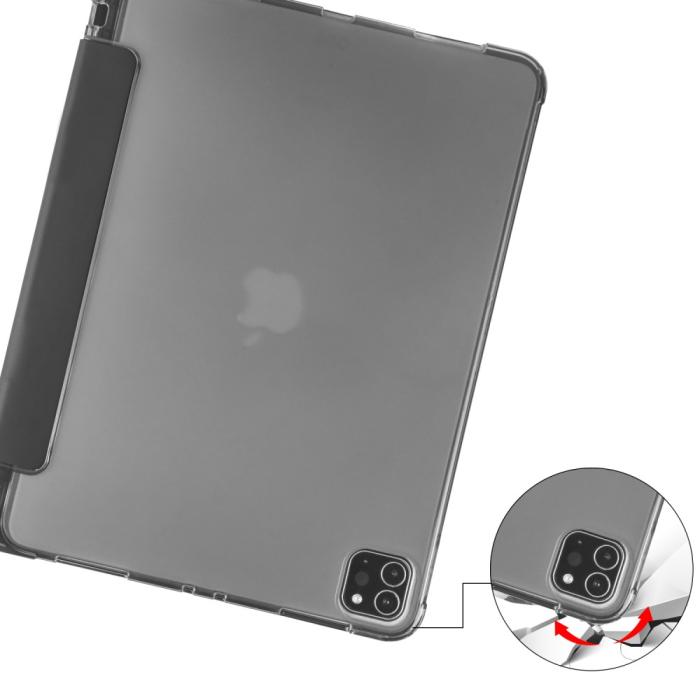 Bild 6,  iPad Pro 12.9 Fodral Tri-Fold Pennhållare Svart - Teknikhallen.se