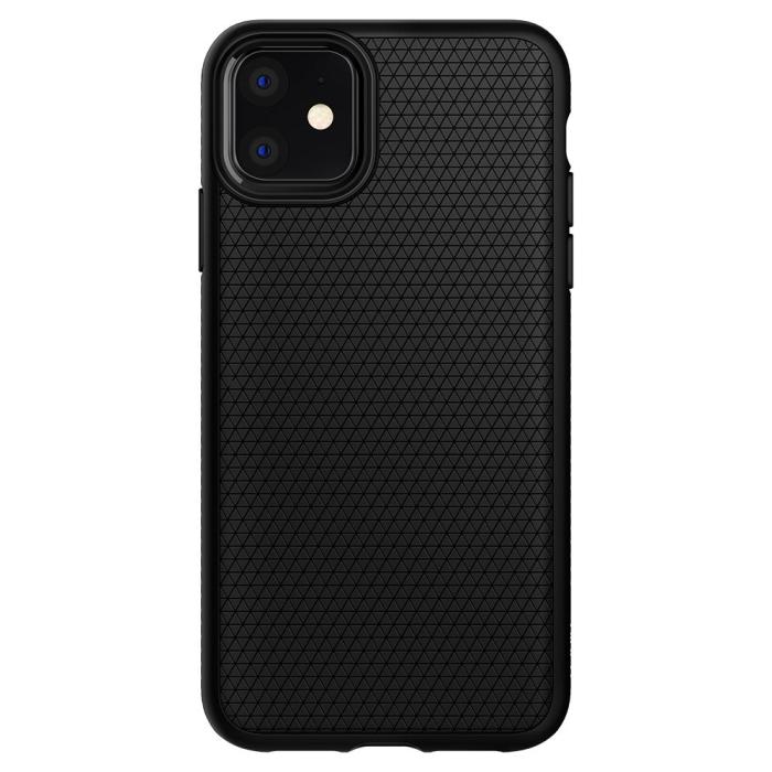 Bild 2, Spigen Spigen iPhone 11 Skal Liquid Air Matt Svart - Teknikhallen.se