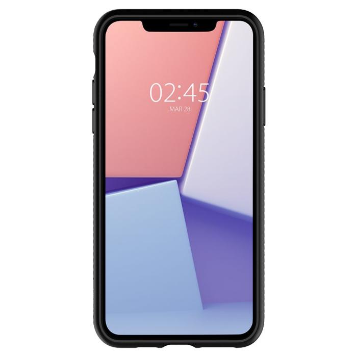 Bild 3, Spigen Spigen iPhone 11 Skal Liquid Air Matt Svart - Teknikhallen.se