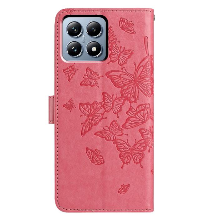 Bild 6,  Xiaomi 15T Fodral Med Fjäril Tryck Rosa - Teknikhallen.se