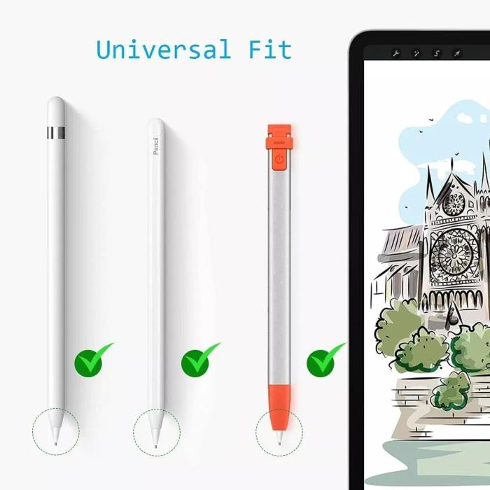 Bild 5,  Apple Pencil 1/2 Metall Utbytesspets / Replacement Tip Vit - Teknikhallen.se