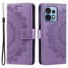  Motorola Edge 40 Pro 5G Fodral Mandala L&auml;der Lila - Teknikhallen.se