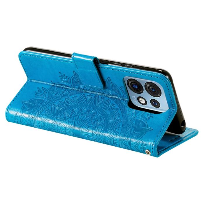 Bild 4,  Motorola Edge 40 Pro 5G Fodral Mandala Läder Blå - Teknikhallen.se