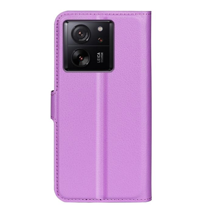 Bild 6,  Xiaomi 13T / 13T Pro Fodral Litchi Läder Lila - Teknikhallen.se