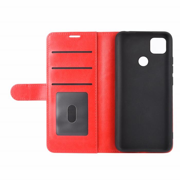 Bild 5,  Xiaomi Redmi 9C Fodral Crazy Horse Röd - Teknikhallen.se