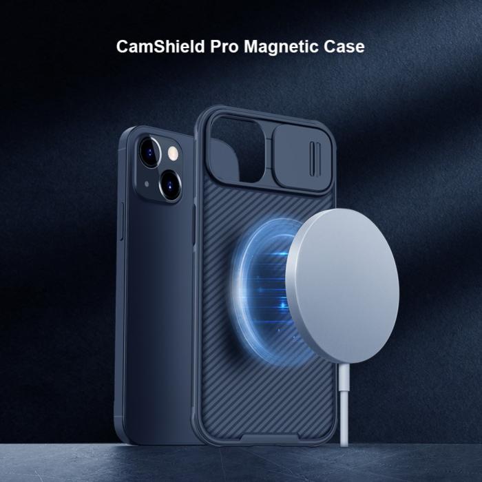 Bild 2, NILLKIN NILLKIN iPhone 13 Mini Skal MagSafe CamShield Pro Svart - Teknikhallen.se