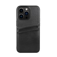 Buffalo Buffalo iPhone 14 Pro Skal L&auml;der Med 2 Kortfack Svart - Teknikhallen.se