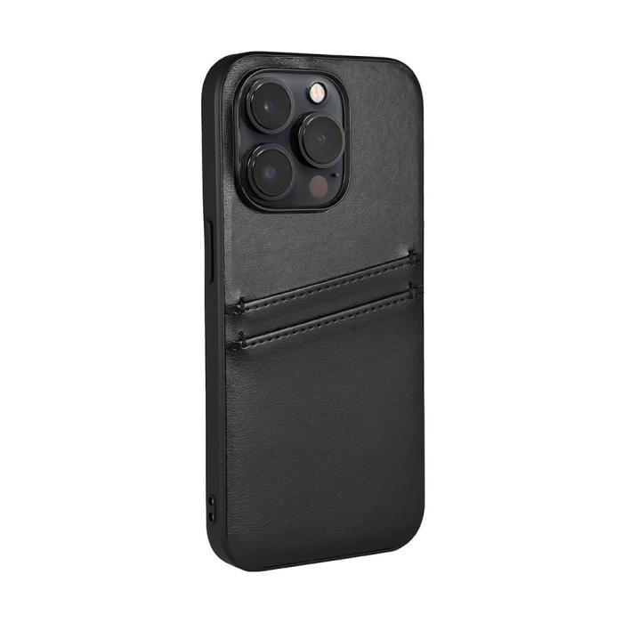 Bild 3, Buffalo Buffalo iPhone 14 Pro Skal Läder Med 2 Kortfack Svart - Teknikhallen.se