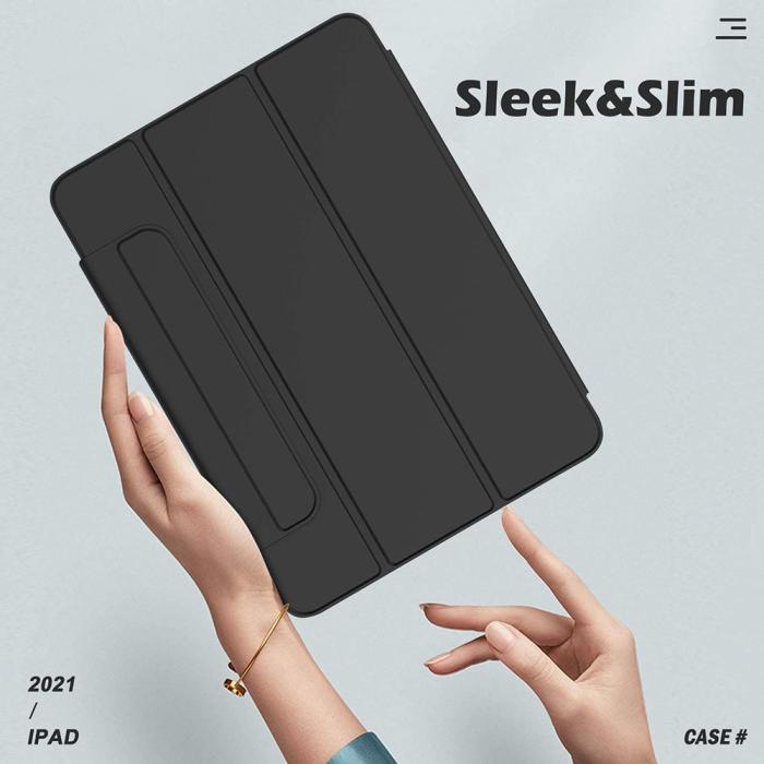 Bild 5,  Google Pixel Tablet Fodral 2in1 Magnet Tri-Fold Svart - Teknikhallen.se