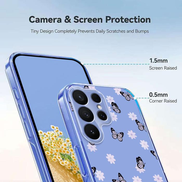 Bild 4,  Samsung Galaxy S26 Ultra Skal Med Tryck Fjärilar / Blommor - Teknikhallen.se