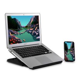 DESIRE2 DESIRE2 2in1 Portabelt Laptopställ 360 Roterbar inkl Mobilställ Svart - Teknikhallen.se