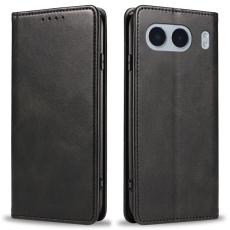  OnePlus Nord 4 Fodral Flip L&auml;der Svart - Teknikhallen.se