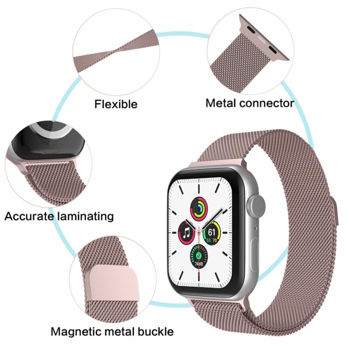 Bild 5, ColorPop ColorPop Milanese Loop Metall Armband Apple Watch 38/40/41/42 mm - Teknikhallen.se