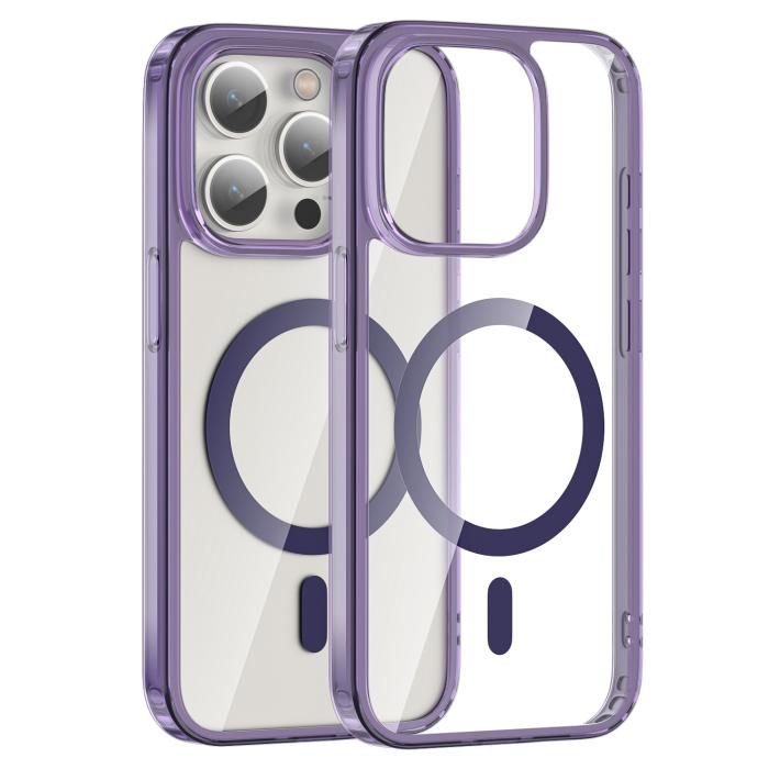 Bild 2, ColorPop ColorPop iPhone 15 Pro Max Skal CH MagSafe Transparent/Lila - Teknikhallen.se