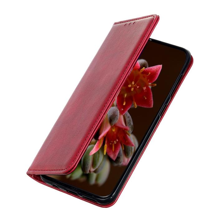 Bild 4, KHAZNEH KHAZNEH Galaxy S23 Ultra Flip Fodral Split Läder Röd - Teknikhallen.se