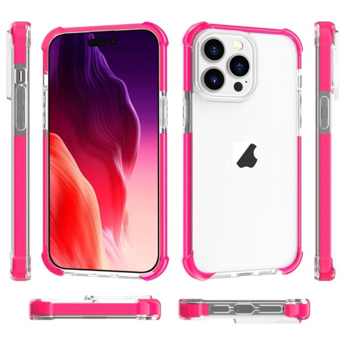 Bild 6,  iPhone 15 Pro Skal Shockproof Akryl/TPU Rosa - Teknikhallen.se
