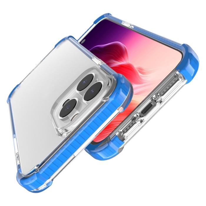 Bild 4,  iPhone 15 Pro Skal Shockproof Akryl/TPU Blå - Teknikhallen.se