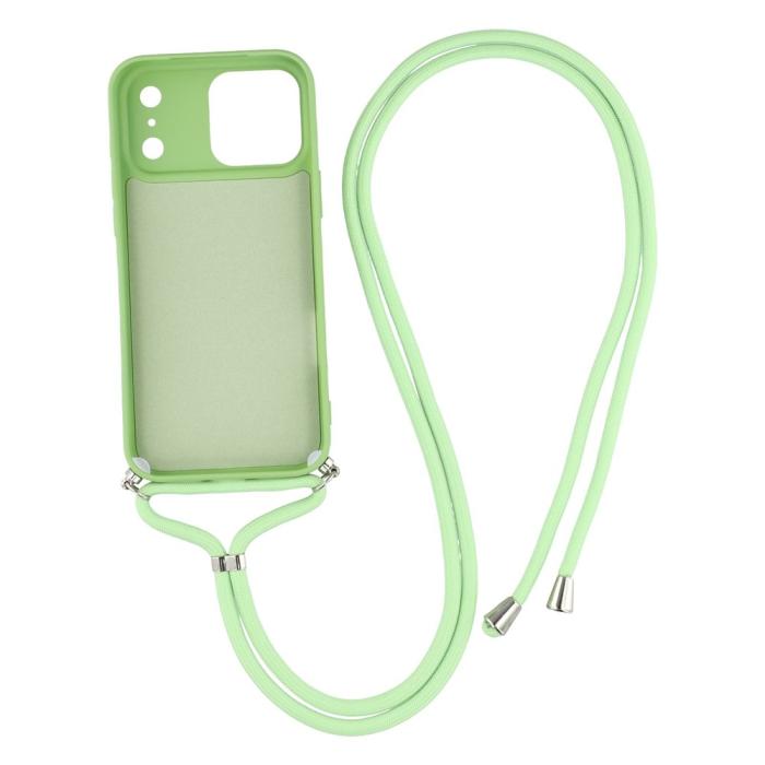 Bild 2,  iPhone 17 Pro Skal Med Mobilsnöre TPU Grön - Teknikhallen.se