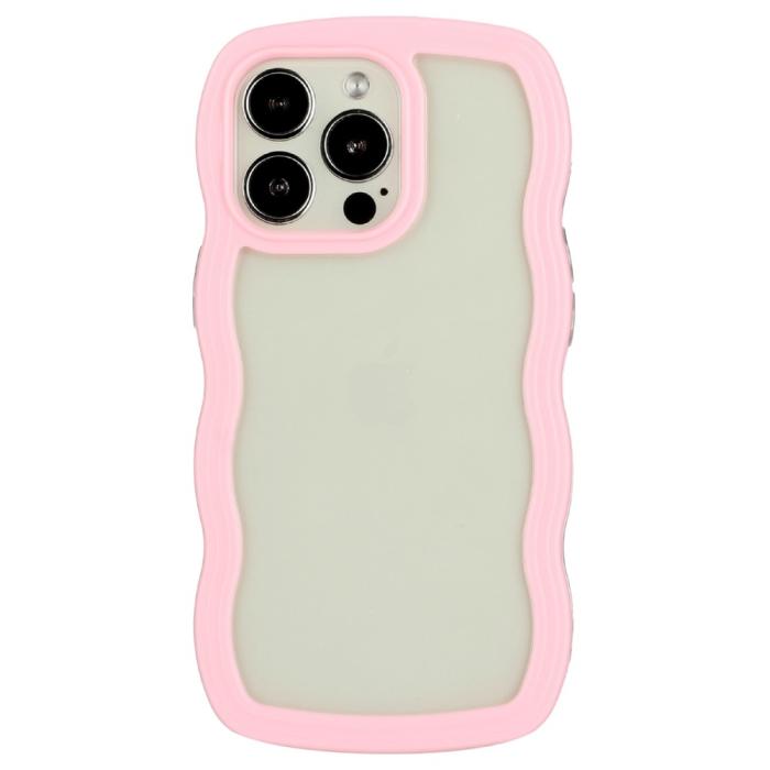 Bild 2,  iPhone 14 Pro Max Skal Wavy Hybrid Rosa - Teknikhallen.se