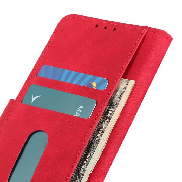 Bild 5, KHAZNEH KHAZNEH Motorola Edge 50 Neo Fodral Retro Läder Röd - Teknikhallen.se