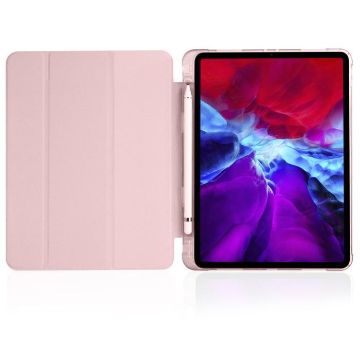 Bild 4,  iPad Pro 12.9 Fodral Tri-Fold Pennhållare Roséguld - Teknikhallen.se
