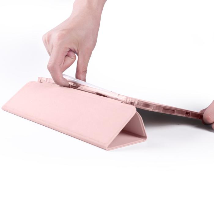 Bild 5,  iPad Pro 12.9 Fodral Tri-Fold Pennhållare Roséguld - Teknikhallen.se