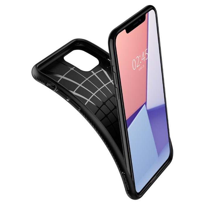 Bild 5, Spigen Spigen iPhone 11 Skal Liquid Air Matt Svart - Teknikhallen.se