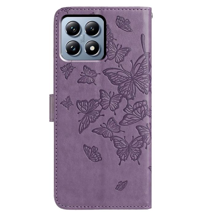 Bild 6,  Xiaomi 15T Fodral Med Fjäril Tryck Lila - Teknikhallen.se