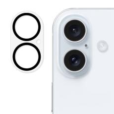  iPhone 16 Plus/16 Linsskydd H&auml;rdat Glas Black Rings - Teknikhallen.se