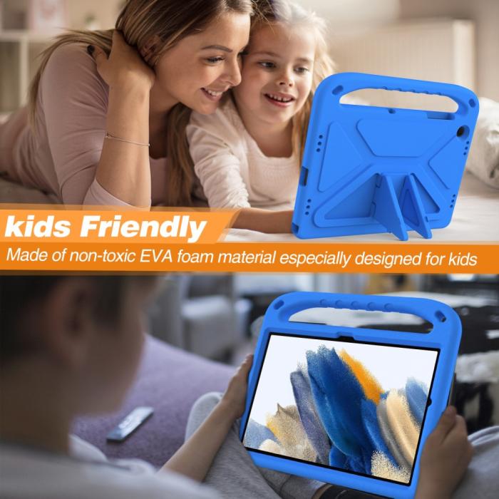 Bild 4,  Samsung Galaxy Tab A9 Plus Skal EVA Kickstand Blå - Teknikhallen.se