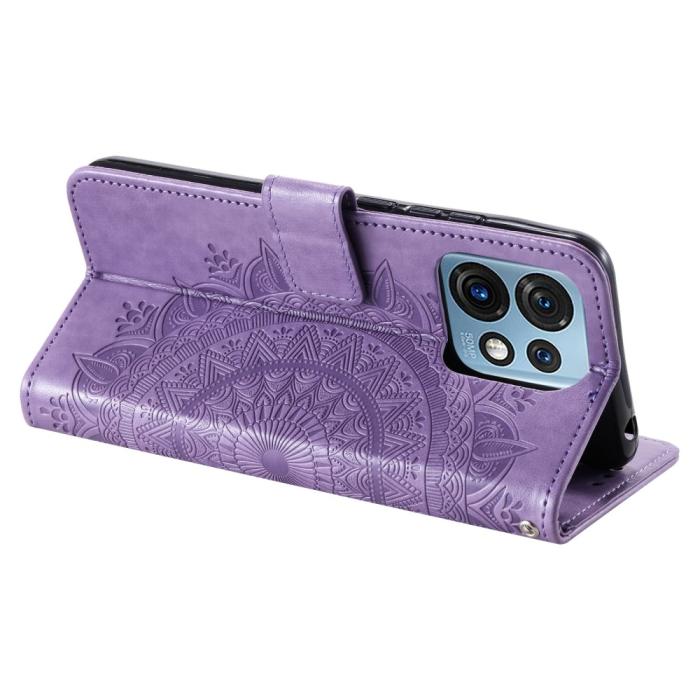 Bild 4,  Motorola Edge 40 Pro 5G Fodral Mandala Läder Lila - Teknikhallen.se