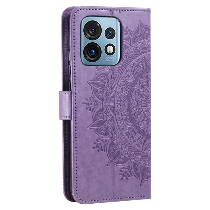 Bild 6,  Motorola Edge 40 Pro 5G Fodral Mandala Läder Lila - Teknikhallen.se