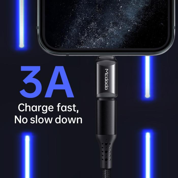 Bild 5, MCDODO Mcdodo USB-C Hona - Lightning Hane Adapter Svart - Teknikhallen.se
