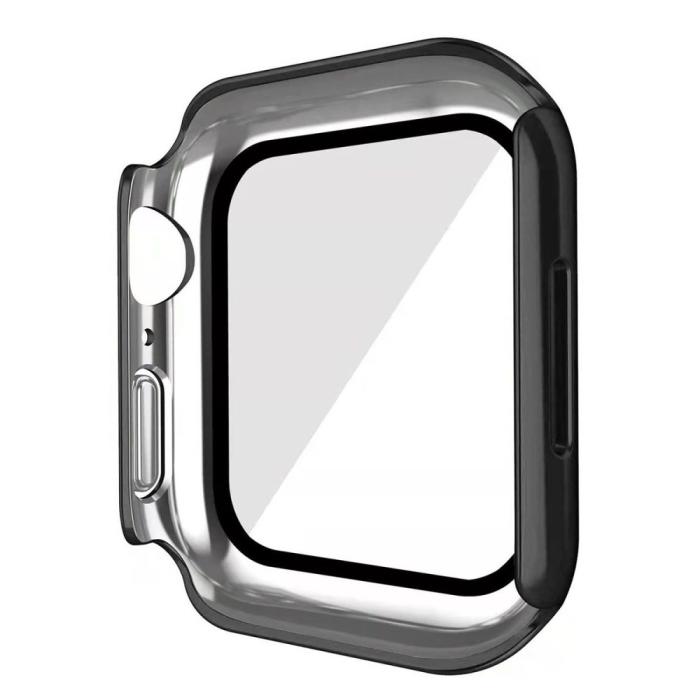 Bild 3,  Skärmskydd Härdat Glas Skydd Apple Watch 44 mm Svart - Teknikhallen.se