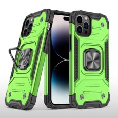  iPhone 14 Pro Skal Shockproof Hybrid Ring Gr&ouml;n - Teknikhallen.se