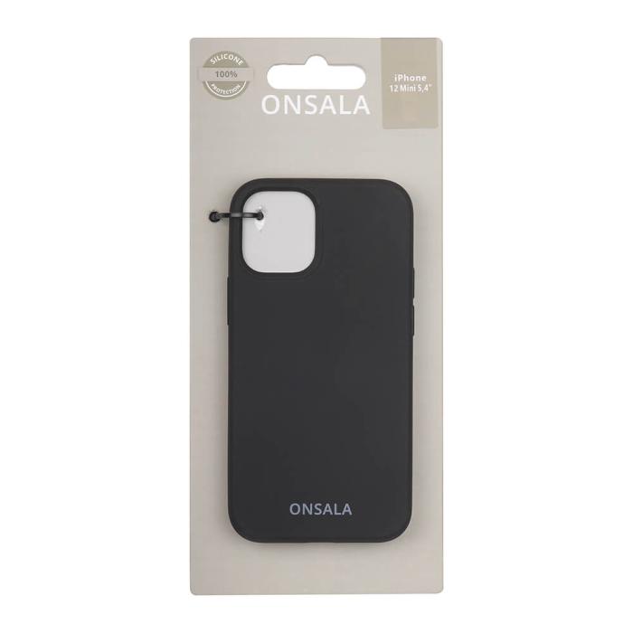 Bild 2, Onsala ONSALA iPhone 12 Mini Mobilskal Silikon Svart - Teknikhallen.se