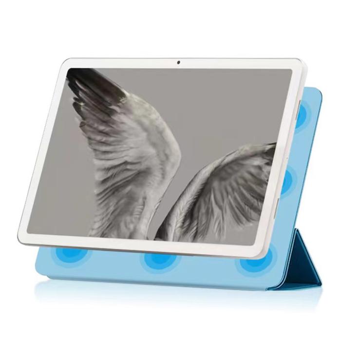 Bild 2,  Google Pixel Tablet Fodral 2in1 Magnet Tri-Fold Baby Blue - Teknikhallen.se
