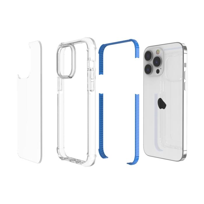 Bild 5,  iPhone 15 Pro Skal Shockproof Akryl/TPU Blå - Teknikhallen.se